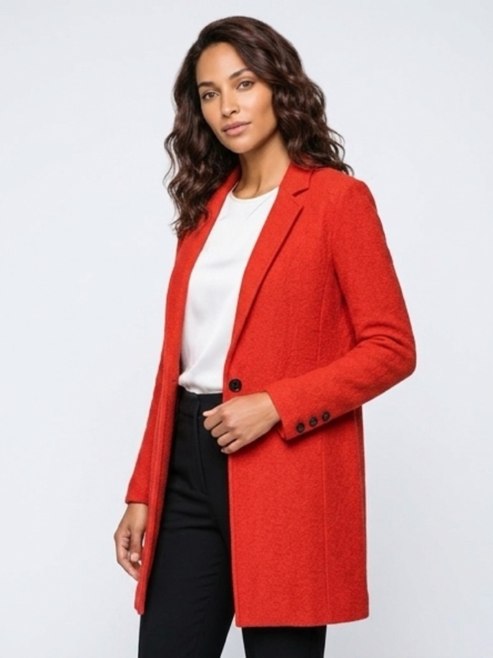 Rachel Zoe Vibrant Orange-Red Coat